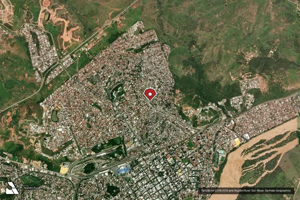Imagem de satélite — Embargo IBAMA — Infração da Fauna - Governador Valadares/MG