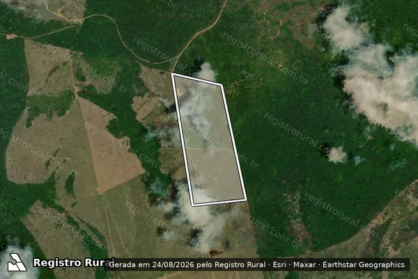 Imagem de satélite de Infração Ambiental em Cantá - RR