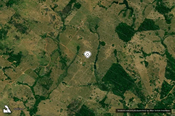 Imagem de satélite — Embargo IBAMA — Infração Ambiental - Jaru/RO