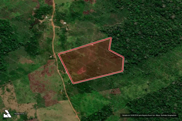 Imagem de satélite — Embargo IBAMA — Infração da Flora - Cruzeiro do Sul/AC