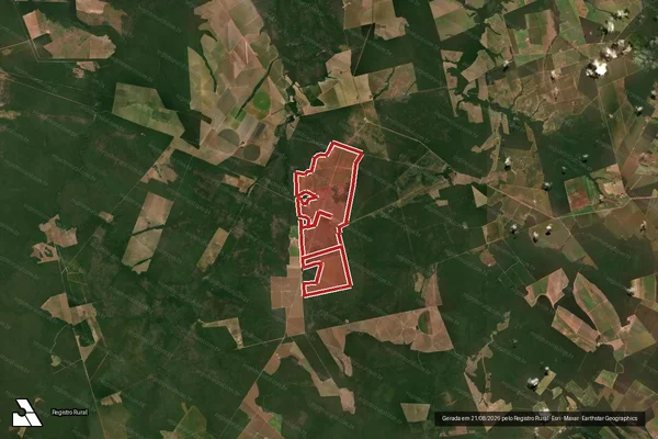 Imagem de satélite — Embargo Ambiental - Nova Maringá/MT