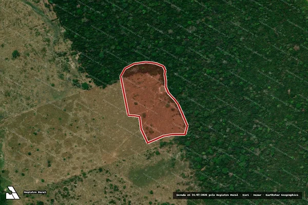 Imagem de satélite de Infração Ambiental em Senador Guiomard - AC