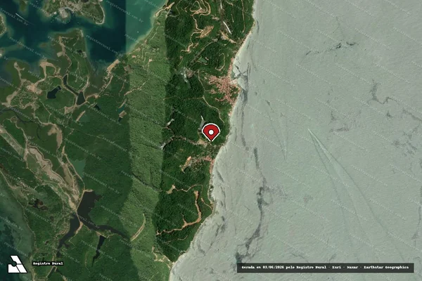 Imagem de satélite — Embargo IBAMA — Infração Ambiental — Lauro de Freitas/BA