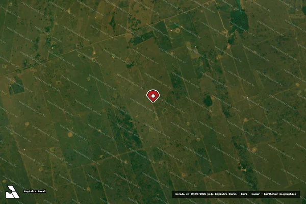 Imagem de satélite de Infração Ambiental em Porto Velho - RO (marcador da localização)