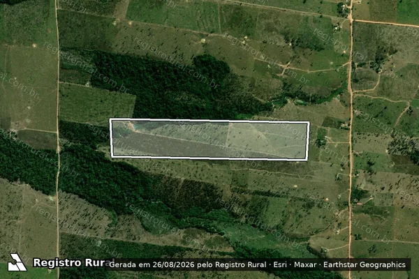 Imagem de satélite de Infração da Flora em Cujubim - RO
