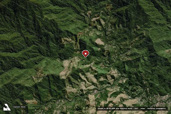 Imagem de satélite de Infração Ambiental em Itatiaia - RJ (marcador da localização)