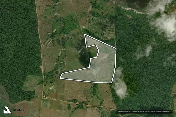 Imagem de satélite de Infração da Flora em Caracaraí - RR