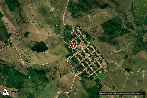 Imagem de satélite de Infração Ambiental em Amarante do Maranhão - MA (marcador da localização)