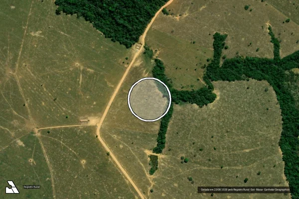 Imagem de satélite de Infração Ambiental em Cujubim - RO