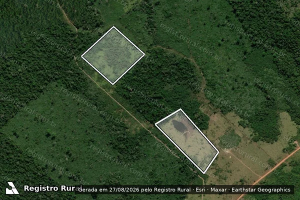 Imagem de satélite de Infração da Flora em Novo Aripuanã - AM