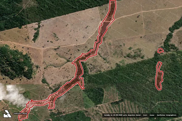 Imagem de satélite de Infração Ambiental em Novo Progresso - PA
