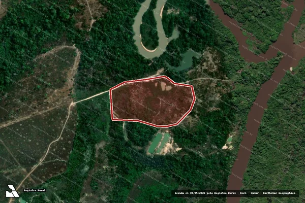 Imagem de satélite de Infração Ambiental em Altamira - PA