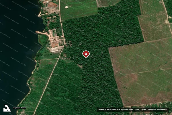 Imagem de satélite de Infração da Flora em Senador José Porfírio - PA (marcador da localização)