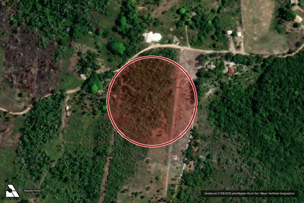 Imagem de satélite de Infração Ambiental em Porto Seguro - BA