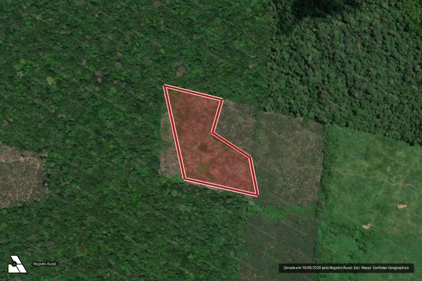 Imagem de satélite de Infração da Flora em São João da Baliza - RR