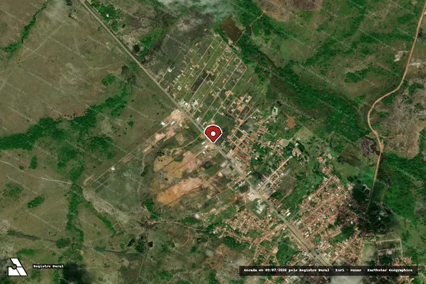 Imagem de satélite de Infração Ambiental em Governador Nunes Freire - MA (marcador da localização)