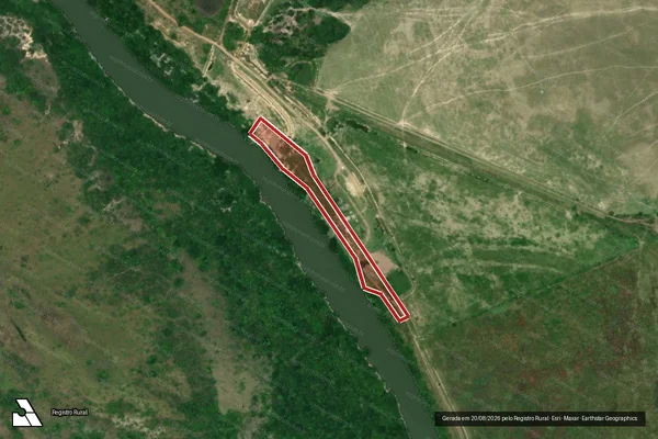 Imagem de satélite — Embargo IBAMA — Infração Ambiental - Pacaraima/RR