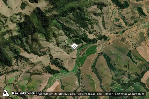 Imagem de satélite — Embargo IBAMA — Infração da Fauna — Carmo de Minas/MG
