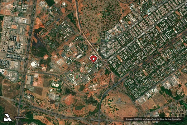 Imagem de satélite de Infração da Flora em Canutama - AM (marcador da localização)