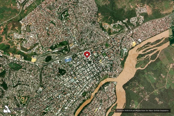Imagem de satélite de Infração Ambiental em Governador Valadares - MG (marcador da localização)
