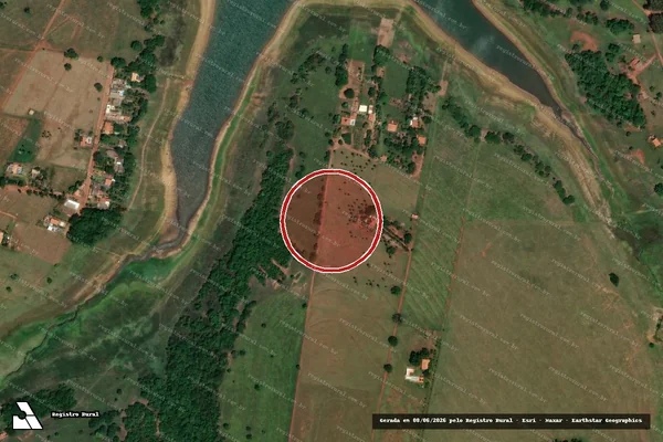 Imagem de satélite de Infração Ambiental em Mira Estrela - SP