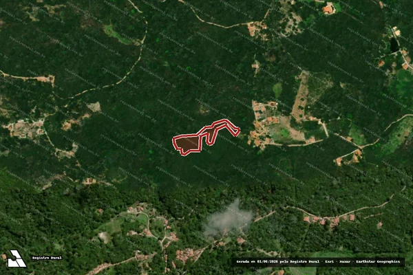Imagem de satélite de Infração Ambiental em Guaramiranga - CE
