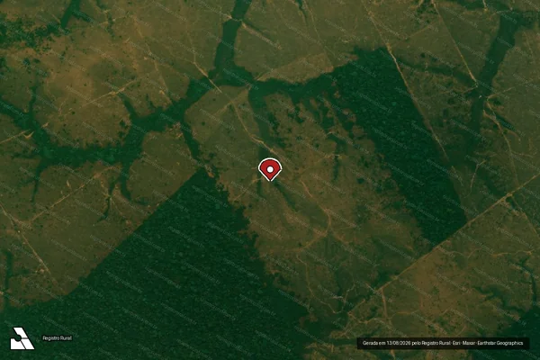 Imagem de satélite de Infração da Flora em Porto Velho - RO (marcador da localização)