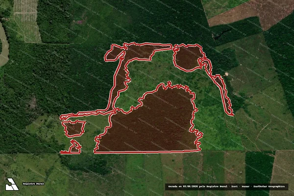 Imagem de satélite de Infração da Flora em Moju - PA