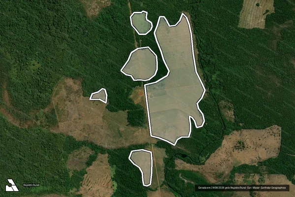 Imagem de satélite de Infração da Flora em Novo Mundo - MT