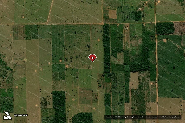 Imagem de satélite de Infração Ambiental em Alto Paraíso - RO (marcador da localização)