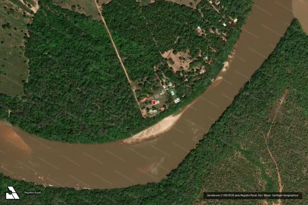 Imagem de satélite de Infração da Flora em Araguaiana - MT