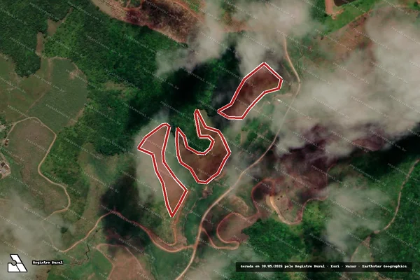 Imagem de satélite — Embargo IBAMA — Infração da Flora — Areia/PB