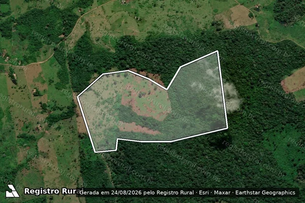Imagem de satélite de Desmatamento em Oriximiná - PA