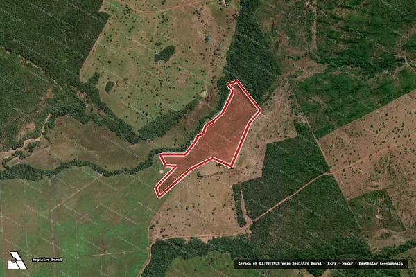 Imagem de satélite — Embargo IBAMA — Infração da Flora — Crixás do Tocantins/TO