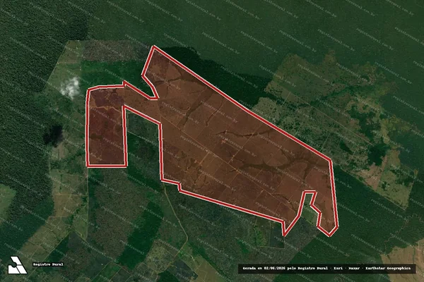 Imagem de satélite — Embargo IBAMA — Infração da Flora - Lábrea/AM