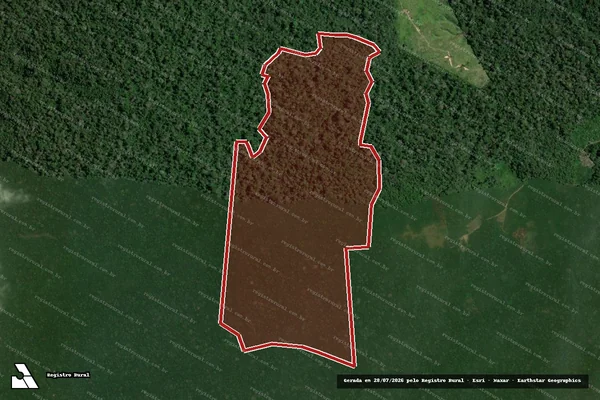 Imagem de satélite de Infração Ambiental em Mojuí dos Campos - PA