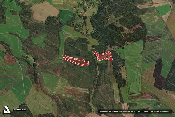 Imagem de satélite de Infração da Flora em Paula Freitas - PR