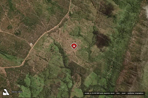 Imagem de satélite — Embargo IBAMA — Infração Ambiental — Chapada da Natividade/TO