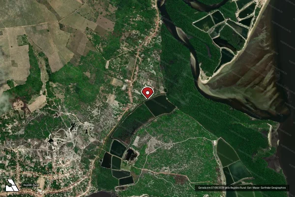 Imagem de satélite — Embargo Ambiental - Rio Tinto/PB