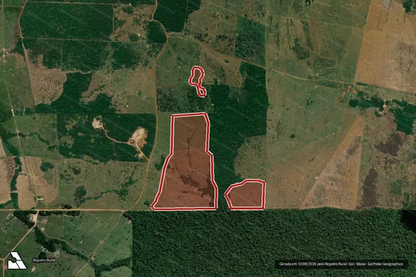Imagem de satélite de Infração Ambiental em Porto Velho - RO