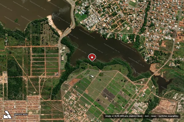 Imagem de satélite — Embargo IBAMA — Infração Ambiental — Araguaína/TO
