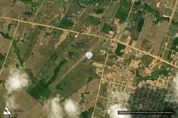 Imagem de satélite — Embargo IBAMA — Infração Ambiental - Buritis/RO