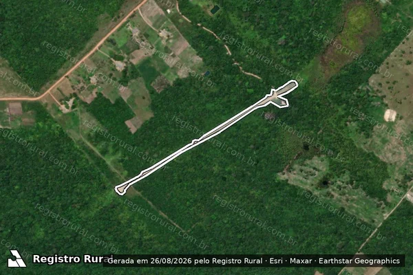 Imagem de satélite de Infração de Licenciamento(Não Classificada-Móvel) em Mucajaí - RR