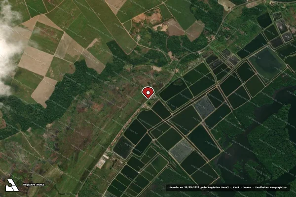 Imagem de satélite — Embargo IBAMA — Infração Ambiental — Canguaretama/RN
