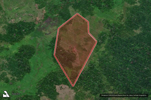 Imagem de satélite de Infração Ambiental em Mucajaí - RR