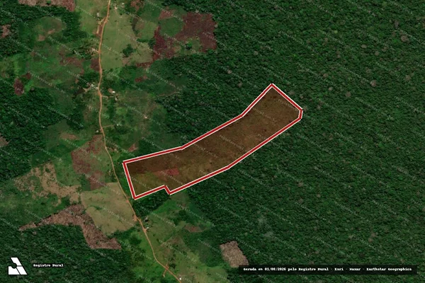 Imagem de satélite de Infração da Flora em Cruzeiro do Sul - AC