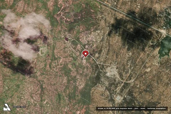 Imagem de satélite — Embargo IBAMA — Infração Ambiental — Itajá/RN