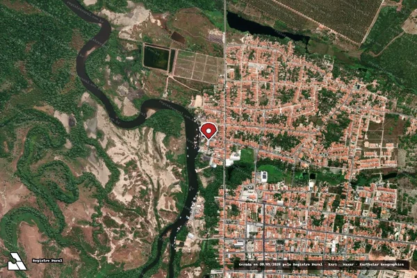 Imagem de satélite — Embargo IBAMA — Infração Ambiental - Acaraú/CE