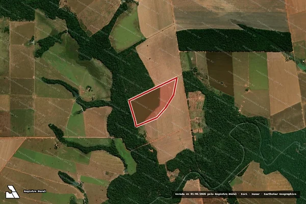 Imagem de satélite de Desmatamento em Itanhangá - MT