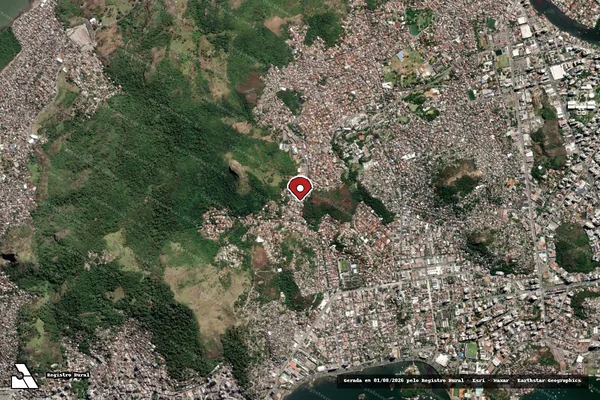 Imagem de satélite — Embargo IBAMA — Infração da Fauna - Vitória/ES